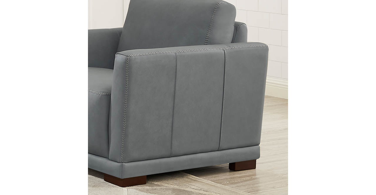 Mary Leather Sofa Collection, Slate