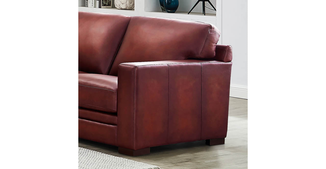 Dillon Waxy Pull-up Leather Sofa Collection, Mocha Brown