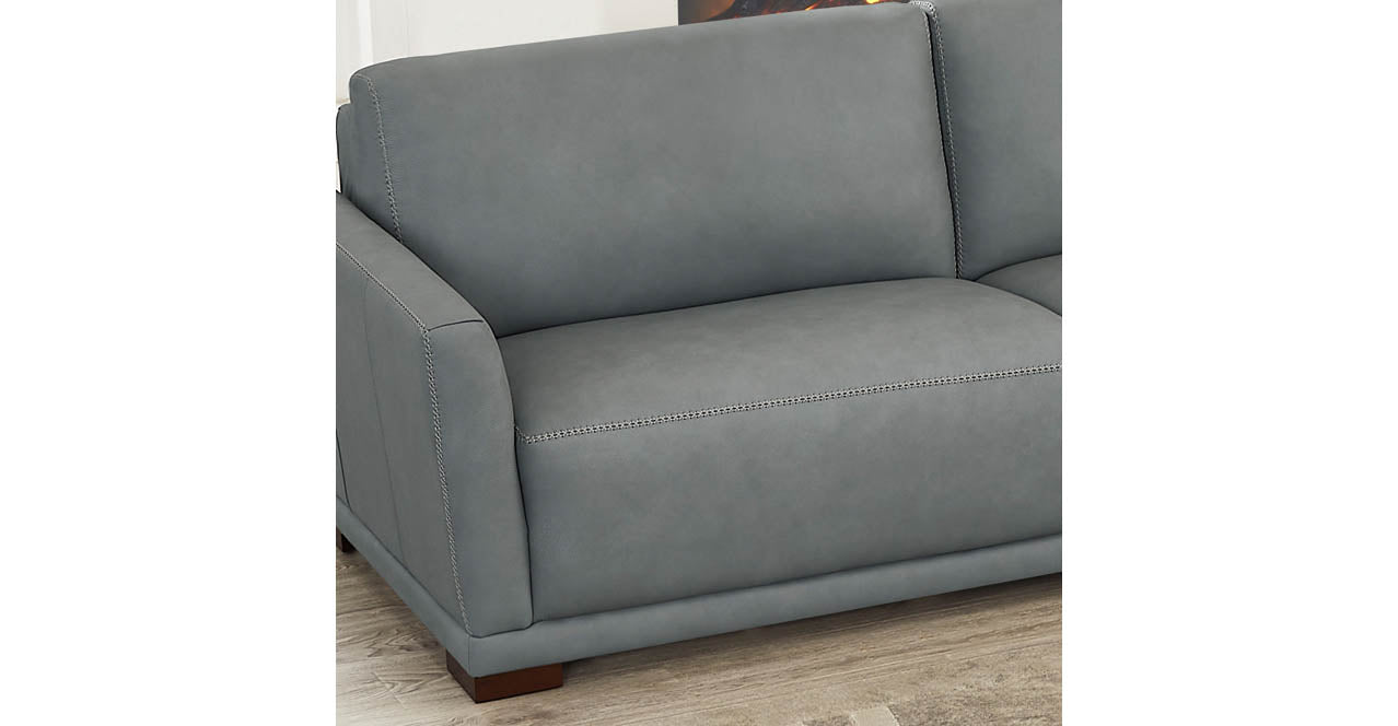 Mary Leather Sofa Collection, Slate