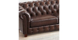 Versailles Leather Sofa Collection, Caramel Brown