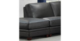 Naples Leather Sectional Collection, Quartz
