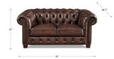 Versailles Leather Sofa Collection, Caramel Brown