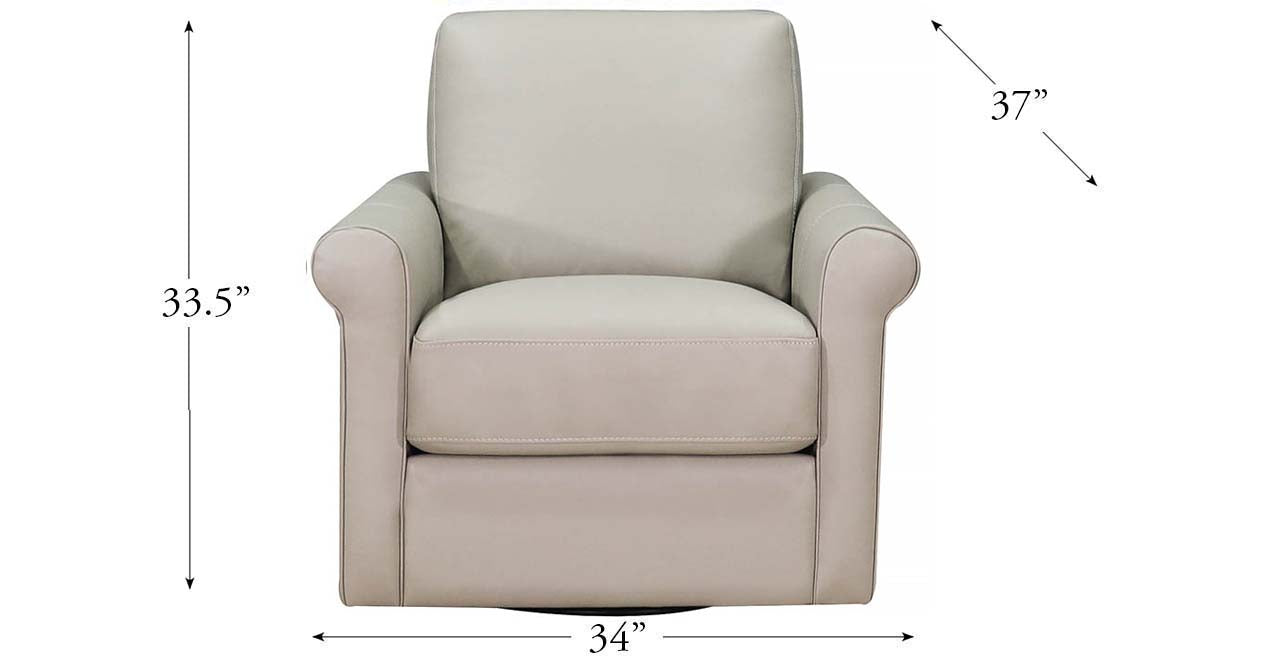 Brookfield Swivel Leather Chair