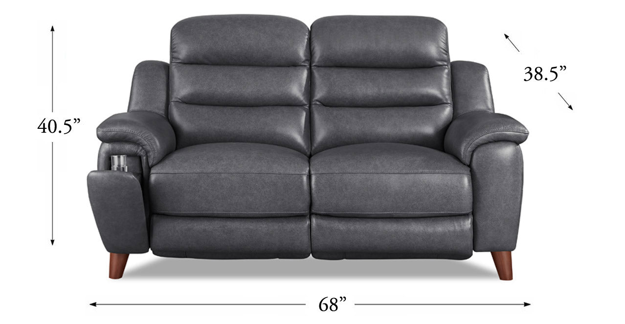 Hudson Power Headrest Zero Gravity Reclining Sofa Collection, Steel