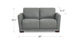 Mary Leather Sofa Collection, Slate