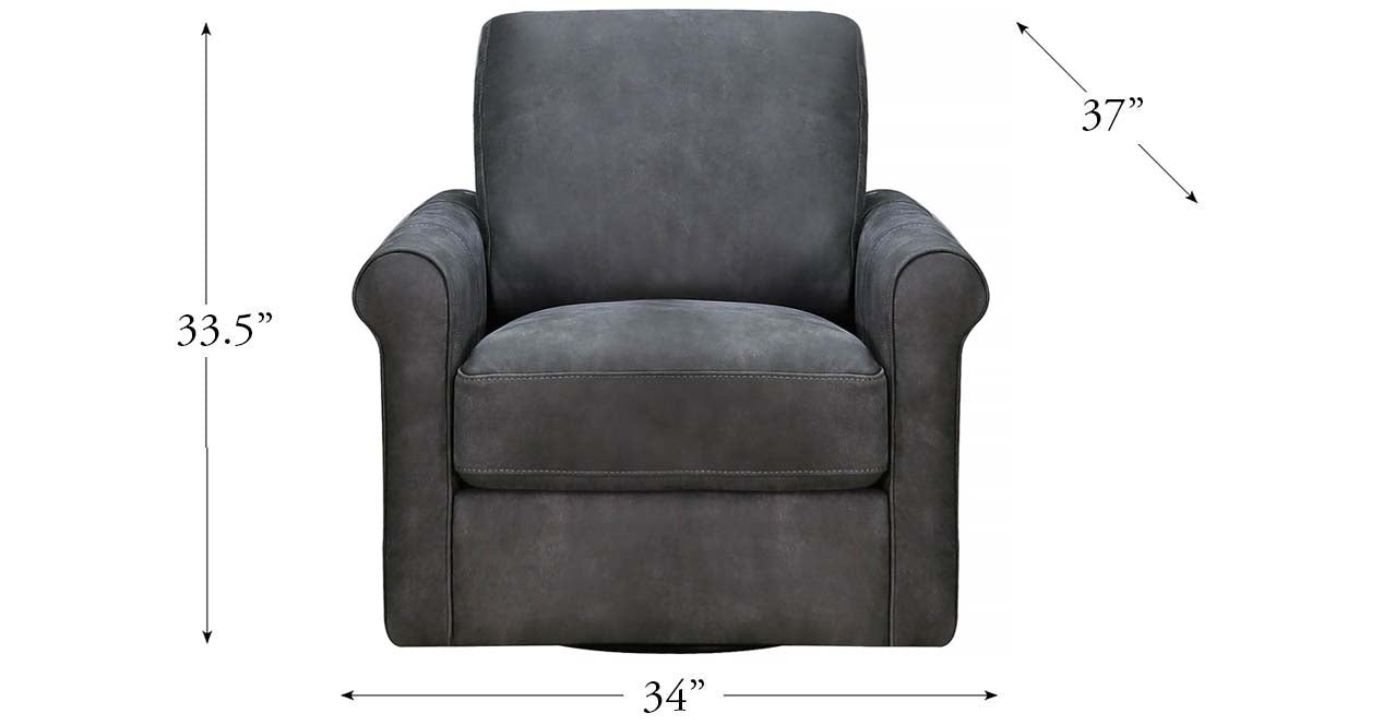 Brookfield Swivel Leather Chair