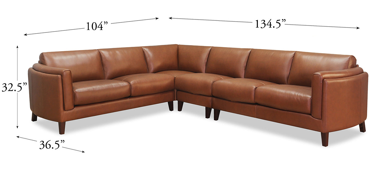 Maui Leather Sectional Collection
