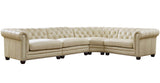 Aliso Leather Sectional Collection, Ivory