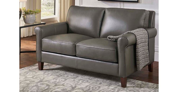 Laguna Leather Sofa Collection, Steel Gray
