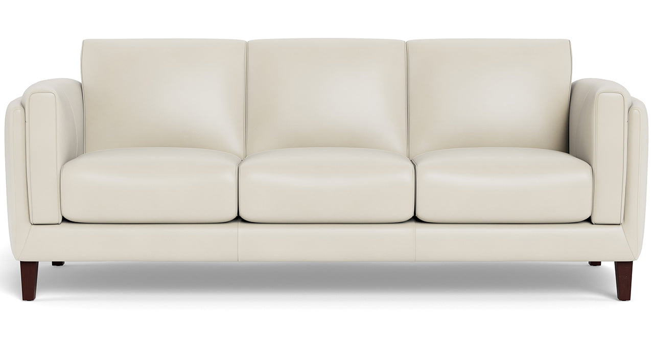 Maui Leather Sofa Collection, Vanilla White