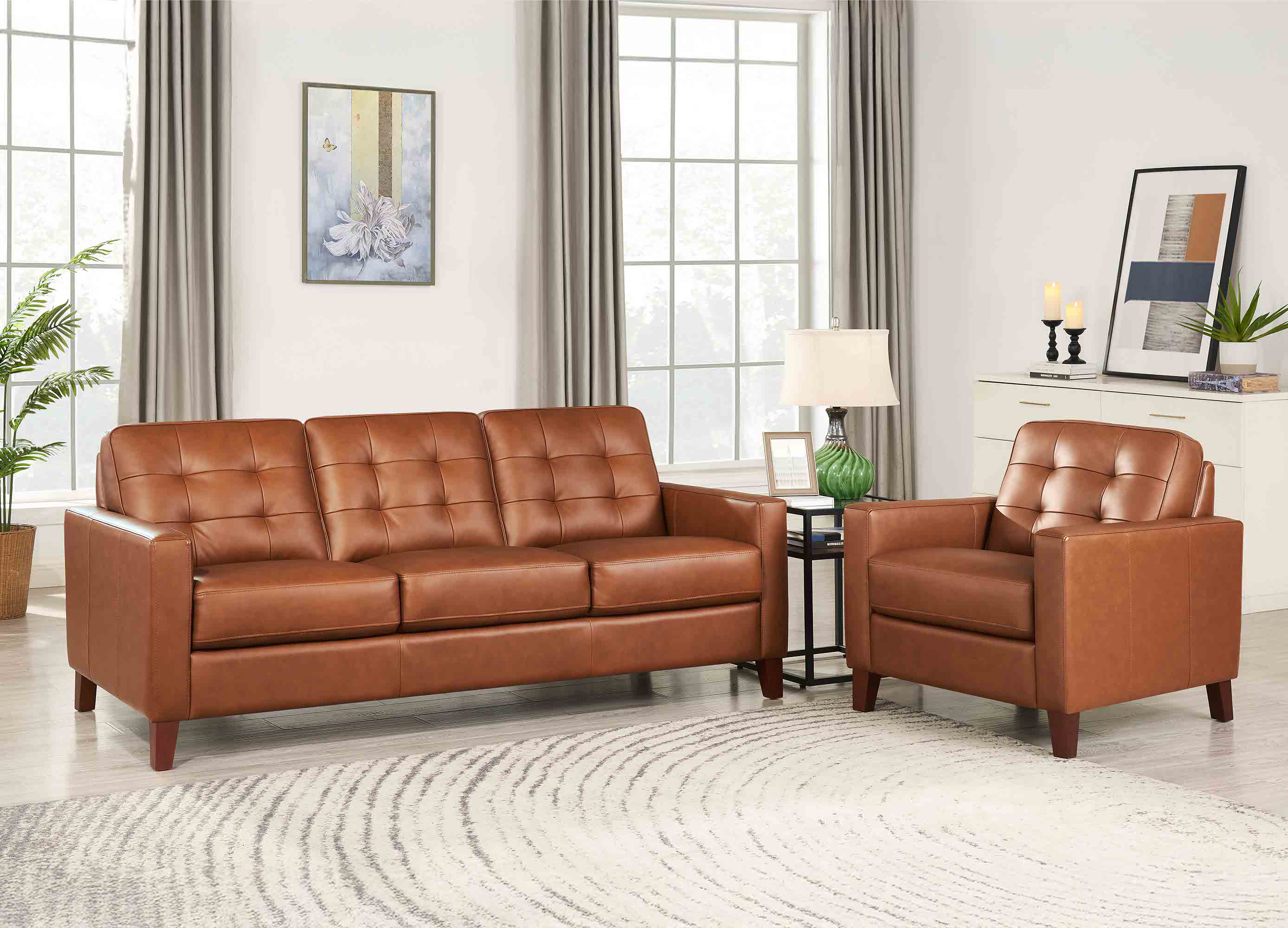 Aiden Leather Sofa Collection
