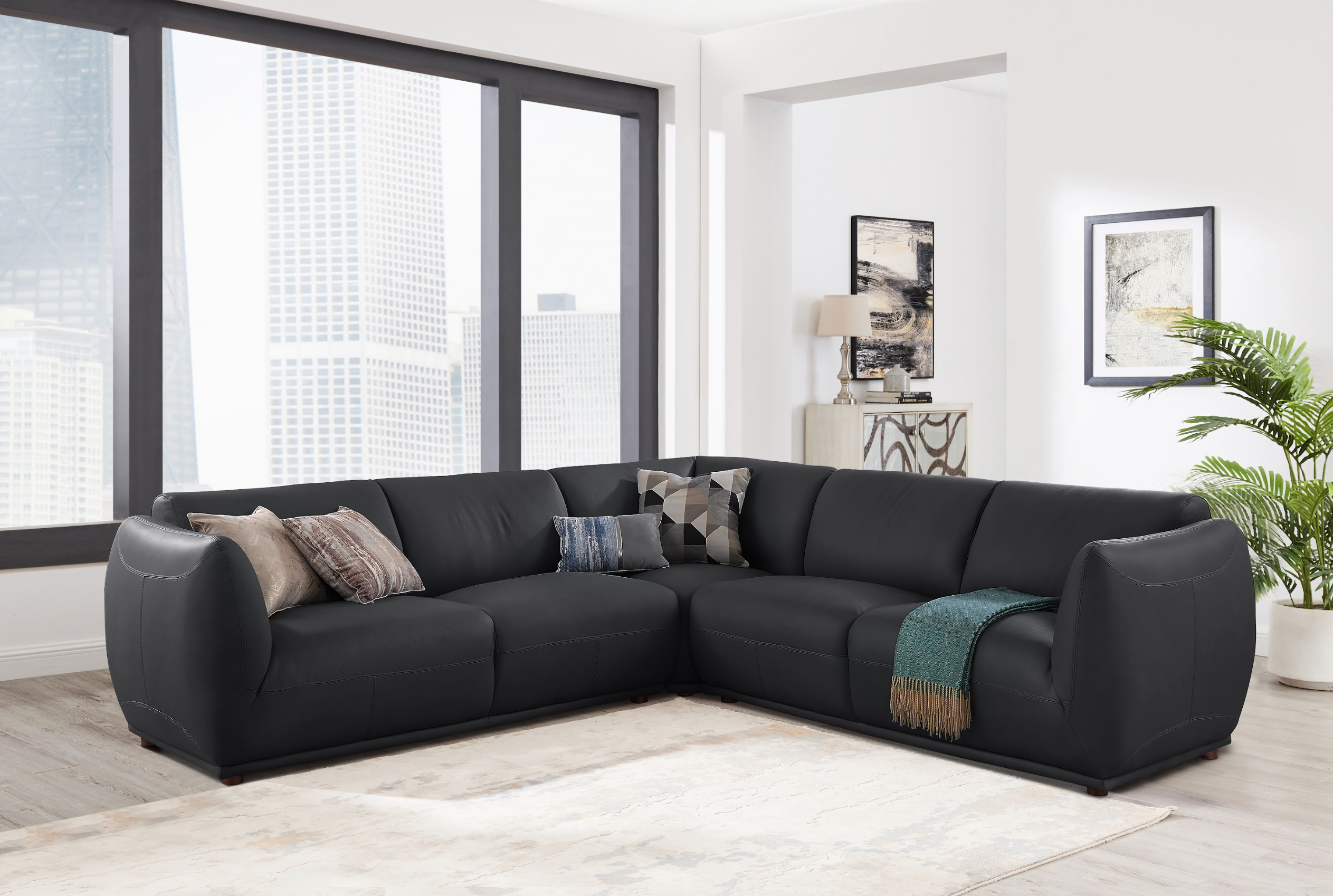 Moon Leather Sectional Collection