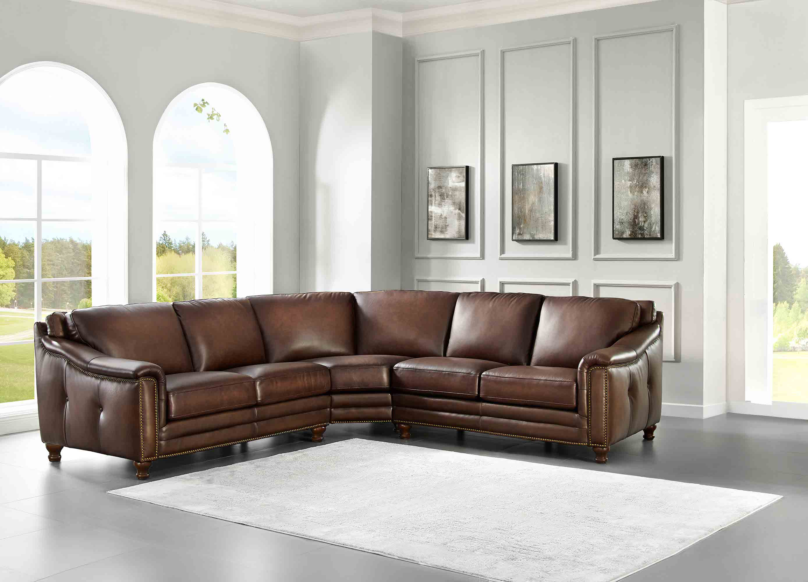 Belfast Leather Sectional Collection