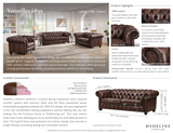 Versailles Leather Sofa Collection, Caramel Brown