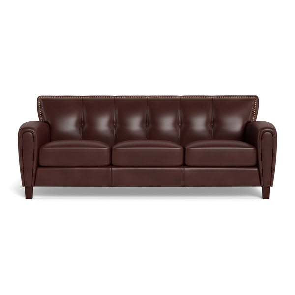 Weldon Leather Sofa Collection, Raisin Brown