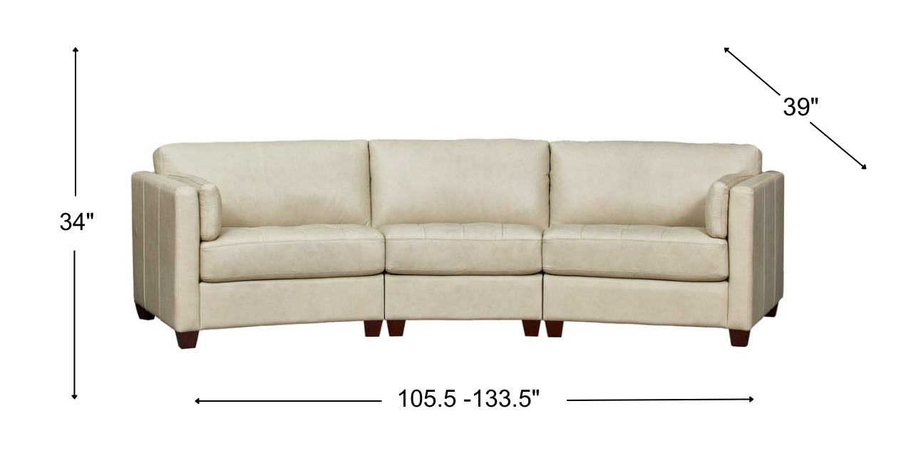 Yuna Curve Modular Leather Sofa Collection