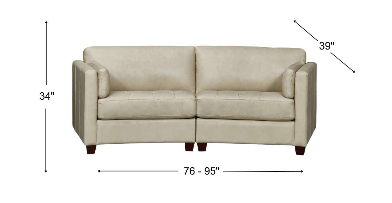 Yuna Curve Modular Leather Sofa Collection