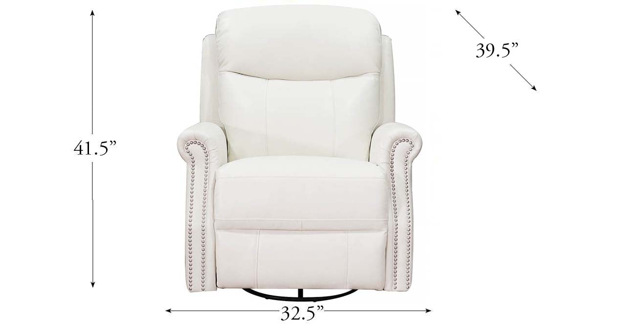 Royce Power Headrest Swivel Glider Leather Recliner