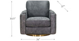 Elm Swivel Leather Chair