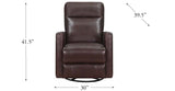 Ashby Power Headrest Swivel Glider Leather Recliner