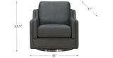 Bella Swivel Leather Chair