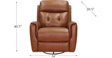 Torino Power Headrest Swivel Glider Leather Recliner