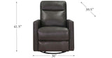 Ashby Power Headrest Swivel Glider Leather Recliner