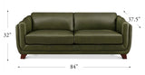 Fremont Leather Sofa Collection, Emerald Green