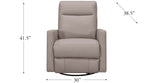 Ashby Manual Swivel Glider Leather Recliner