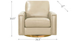 Hayward Swivel Leather Chair