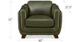 Fremont Leather Sofa Collection, Emerald Green