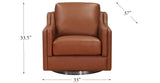 Bella Swivel Leather Chair