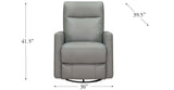 Ashby Power Headrest Swivel Glider Leather Recliner