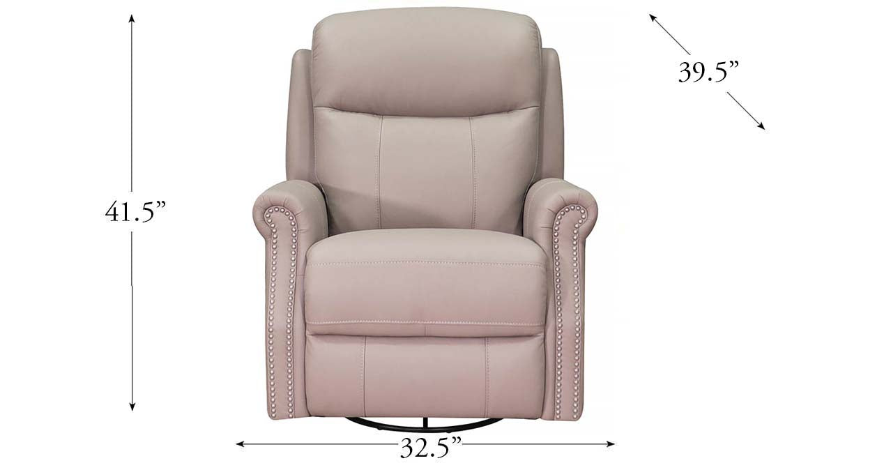 Royce Power Headrest Swivel Glider Leather Recliner