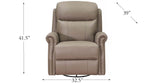 Royce Manual Swivel Glider Leather Recliner