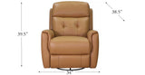 Torino Manual Swivel Glider Leather Recliner