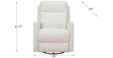 Vienna Power Headrest Swivel Glider Leather Recliner