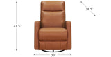 Ashby Manual Swivel Glider Leather Recliner