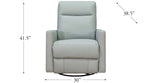 Ashby Manual Swivel Glider Leather Recliner