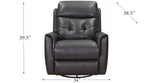 Torino Manual Swivel Glider Leather Recliner