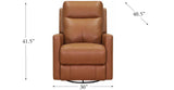 Vienna Manual Swivel Glider Leather Recliner