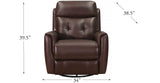 Torino Manual Swivel Glider Leather Recliner