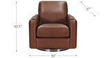 Elm Swivel Leather Chair