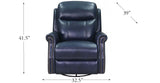 Royce Manual Swivel Glider Leather Recliner