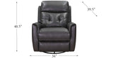 Torino Power Headrest Swivel Glider Leather Recliner