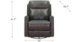 Vienna Manual Swivel Glider Leather Recliner