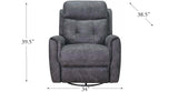 Torino Manual Swivel Glider Leather Recliner