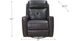 Sterling Manual Swivel Glider Leather Recliner