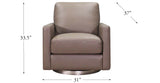 Ashby Swivel Leather Chair