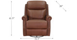 Royce Manual Swivel Glider Leather Recliner